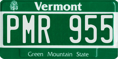 VT license plate PMR955