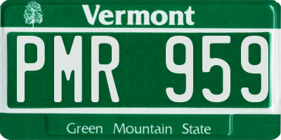VT license plate PMR959