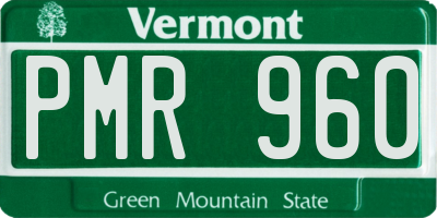 VT license plate PMR960