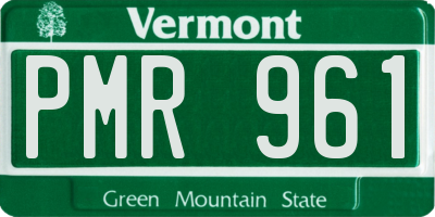 VT license plate PMR961