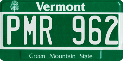 VT license plate PMR962