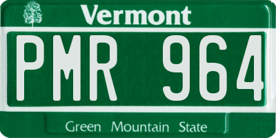 VT license plate PMR964