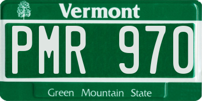 VT license plate PMR970