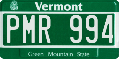VT license plate PMR994
