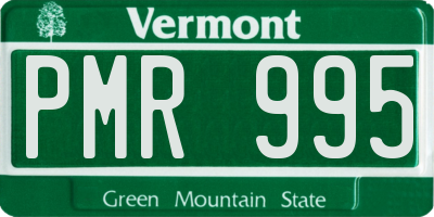 VT license plate PMR995