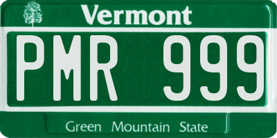 VT license plate PMR999