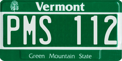 VT license plate PMS112
