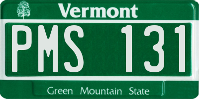 VT license plate PMS131