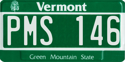 VT license plate PMS146