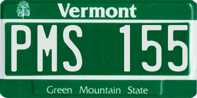 VT license plate PMS155