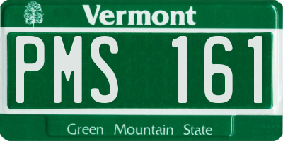 VT license plate PMS161