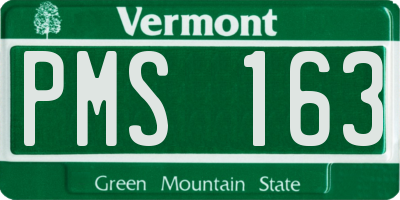 VT license plate PMS163