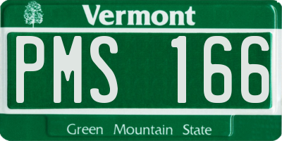 VT license plate PMS166