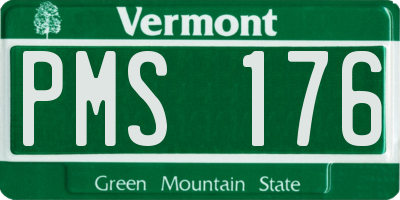 VT license plate PMS176