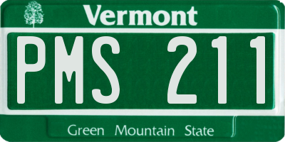VT license plate PMS211