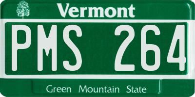 VT license plate PMS264