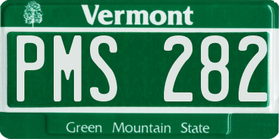VT license plate PMS282