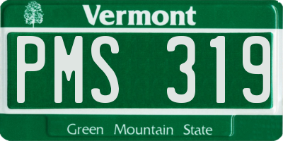 VT license plate PMS319