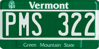 VT license plate PMS322