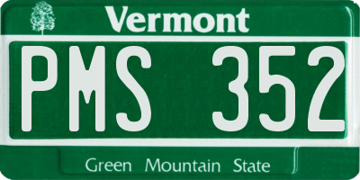 VT license plate PMS352