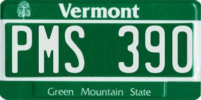 VT license plate PMS390