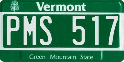 VT license plate PMS517