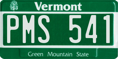 VT license plate PMS541
