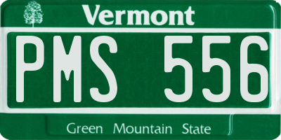 VT license plate PMS556