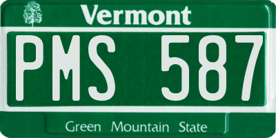 VT license plate PMS587
