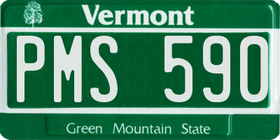 VT license plate PMS590
