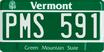 VT license plate PMS591