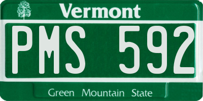 VT license plate PMS592