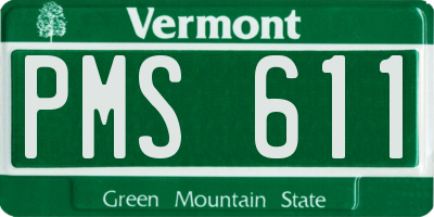 VT license plate PMS611