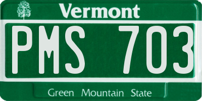 VT license plate PMS703