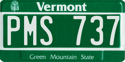 VT license plate PMS737