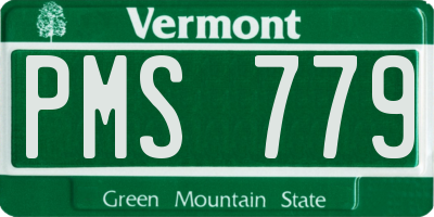 VT license plate PMS779