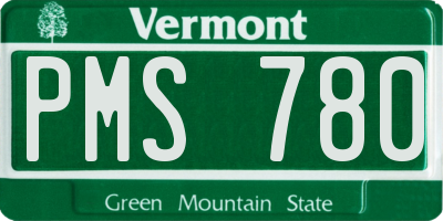 VT license plate PMS780
