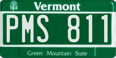 VT license plate PMS811