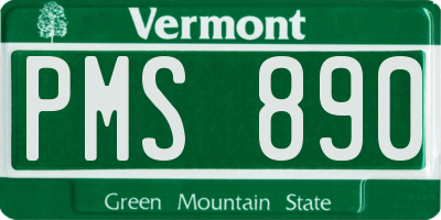 VT license plate PMS890
