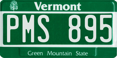 VT license plate PMS895