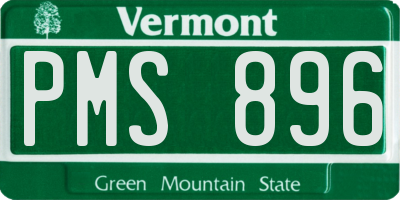 VT license plate PMS896