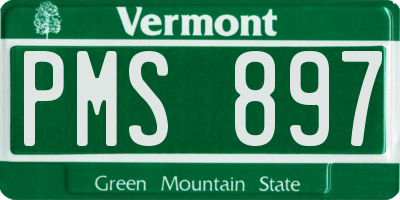 VT license plate PMS897