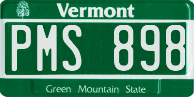 VT license plate PMS898