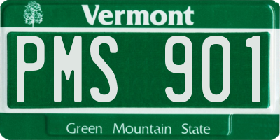 VT license plate PMS901