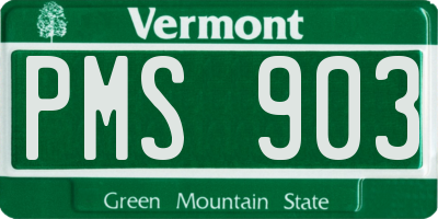 VT license plate PMS903