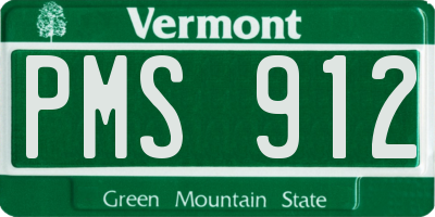 VT license plate PMS912