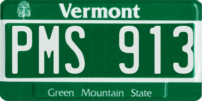 VT license plate PMS913