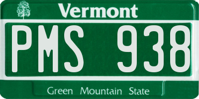 VT license plate PMS938