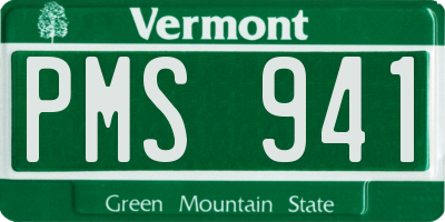 VT license plate PMS941