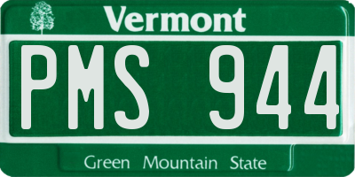 VT license plate PMS944